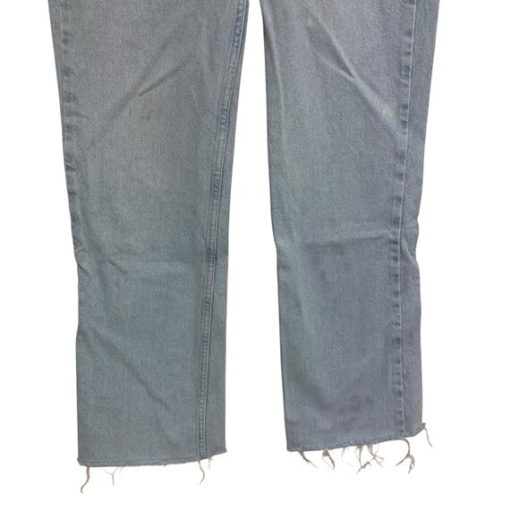 Zara Wide Leg Raw Hem Jeans Womens Size 4 - Picture 3 of 8